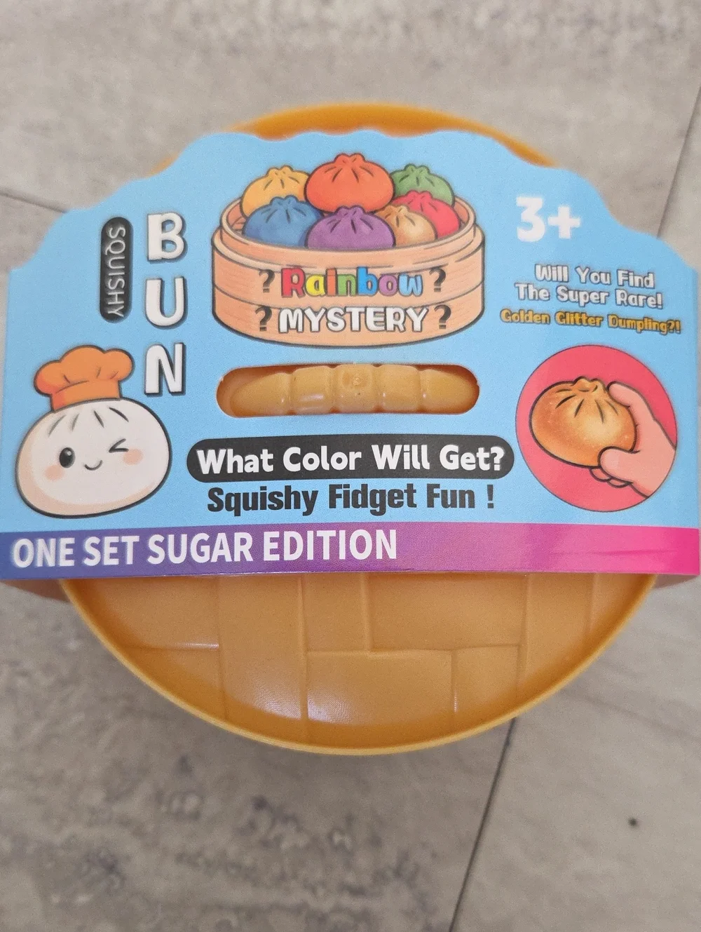 Rainbow Mystery Color Squishy Bun Fidget Toy - One Set Sugar Edition